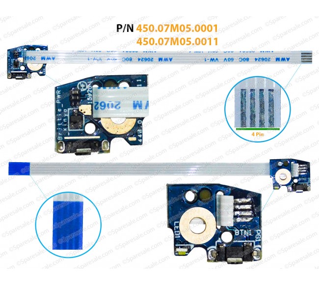 Power Button For HP Pavilion X360 13-U, 11-U, 13T-U, M3-U, M1-U, M3-U001Dx, M3-U101Dx, M3-U103Dx, 856017-001, 450.07M05.0011, 450.07M05.0001, 448.07M08.0011