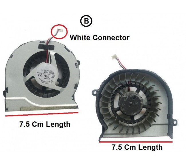 ( CFAN0140-B ) ( White connector) ( 7.5 CM Length )