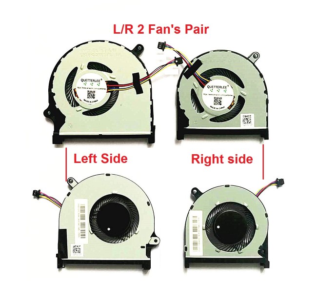 Fan For Dell Insprion 7590, 7591, 15-7590, 15-7591, 0MPHWF, P83F Laptop CPU & GPU Cooling Fan Cooler A Pair 5V