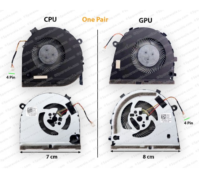 Fan For Dell Gaming G3-3579, G3 15-3579, G3-3779, 17-3779, 15-3779, G5-5587,15-5587 CPU & GPU Cooling Fan
