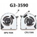 Dell Gaming G3-3500, G3-3590, 15-3590, G5 SE 15 5500, 15-5505, P89F CPU & GPU Cooling Fan Cooler 4-PIN (i7 9th Gen)  ( THIN ) 