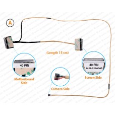 Computer Cables LCD LED Video Flex Cable for ASUS A45 A85 K45 A45V A45D A85V A85D A85VD R400 Button PN DC02001G020 Cable Length Shows, Color: Black