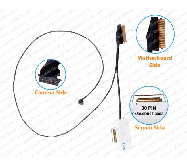 Display Cable For Lenovo IdeaPad V330-15IKB, V130-15IKB, LV315, 450.0DB07.0002, 450.0DB07.0021, 450.0DB07.0011, 5C10Q60138 LCD LED LVDS Flex Video Screen Cable