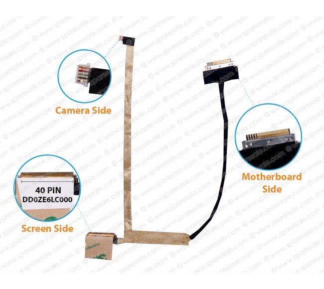 Display Cable For ACER Aspire One D257, D270, ZE6, One Happy 2 Gateway LT28, LT40, DD0ZE6LC000, DD0ZE6LC002 LCD LED LVDS Flex Video Screen Cable