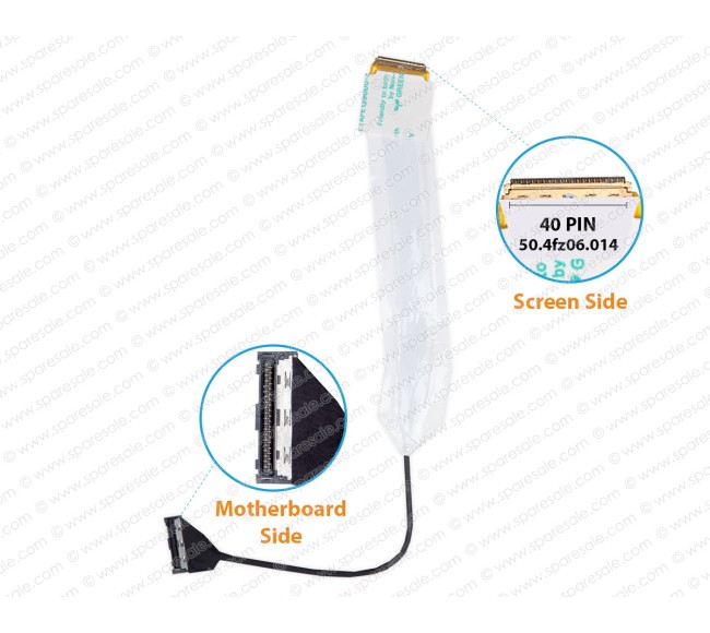 Display Cable For Lenovo Thinkpad T410i, T410, 50.4FZ06.021, 50.4FZ06.014, 50.4FZ06.002, 50.4FZ06.001 LCD LED LVDS Flex Video Screen Cable 
