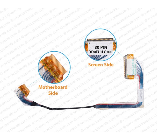 Display Cable For Lenovo ideaPad S10, S10E, M10, S10W, 20015, DD0FL1LC000, DD0FL1LC100 LCD LED LVDS Flex Video Screen Cable  ( 30 Pin )