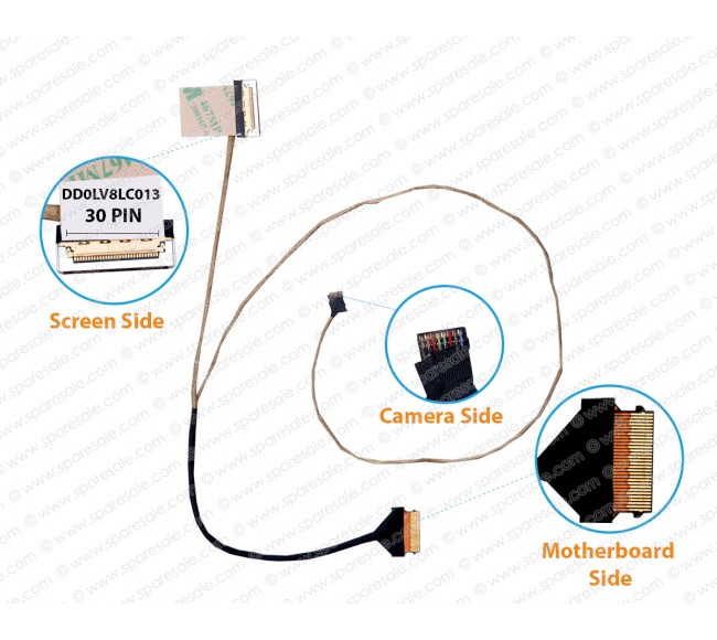 Display Cable For Lenovo IdeaPad E42-80, E52-80, V510-14ISK, DD0LV8LC003, DD0LV8LC013, DD0LV8LC002 LCD LED LVDS Flex Video Screen Cable