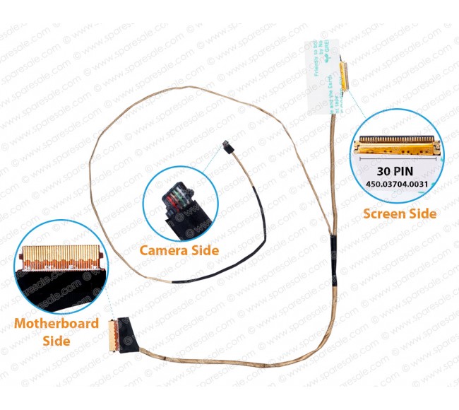 Display Cable For Acer Aspire ES1-512, ES1-512G,  ES1-531, ES1-571, Extensa 2509, 2519, 2530, Gateway NE512, NE513, NE571, 450.03704.0001, 450.03704.0021, 450.03704.0031, 450.03704.0011, 50.MRWN1.006 LCD LED LVDS Flex Video Screen Cable