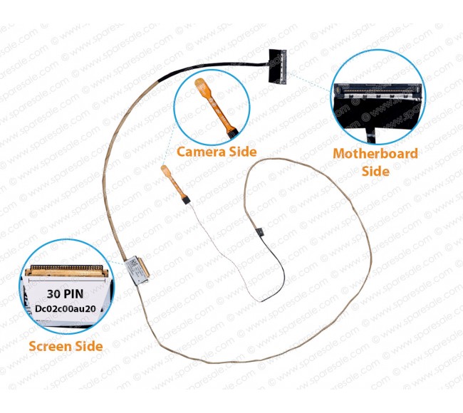 Display Cable For Lenovo ThinkPad L480, 20LS, 20LT, EL480, DC02C00AU20, 01LW323 LCD LED LVDS Flex Video Screen Cable 