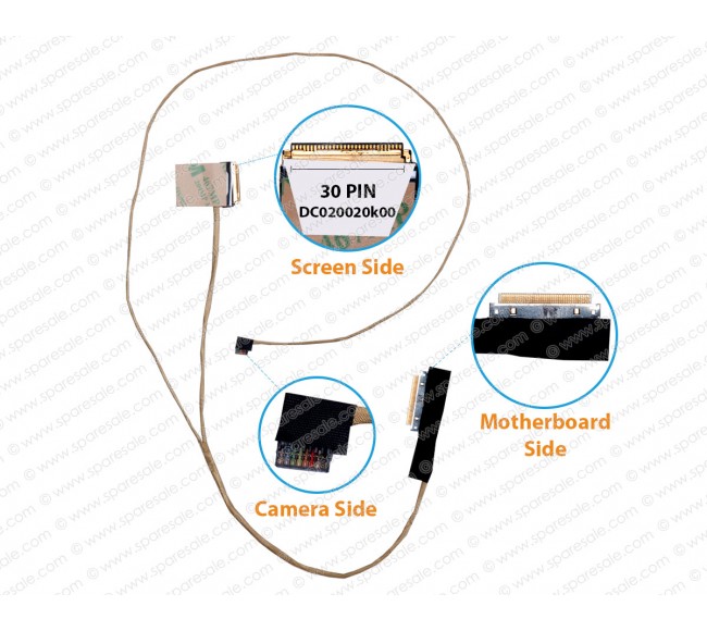 Display Cable For Lenovo IdeaPad B40-30, B45-70, B41-30,B40-45, B40-70, B40-80, N40-45, E40-30, E40-70, E40-80, E41-80, N40-70, N40-80, 300-14ISK, DC02001XP00, DC02001XM00, DC020020k00, ZIWB0 LCD LED LVDS Flex Video Screen Cable