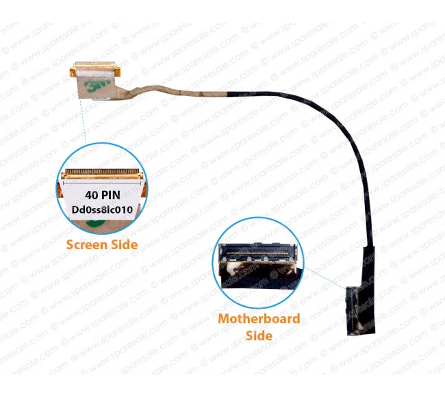 Display Cable For Dell XPS 15Z, L511Z, SS8, DD0SS8LC010, DD0SS8LC000, 0N6MMX, N6MMX LCD LED LVDS Flex Video Screen Cable