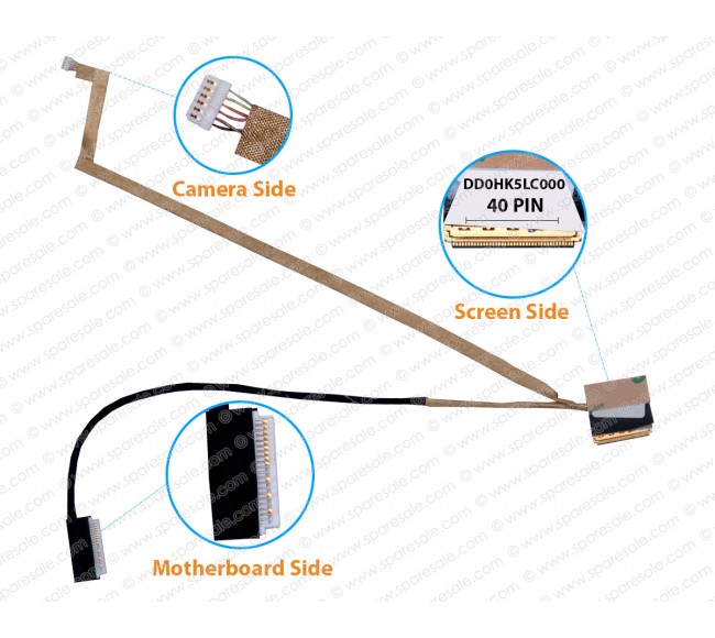 Display Cable For Sony Vaio SVE151, SVE151C, SVE151E, SVE15 Series DD0HK5LC000, DD0HK5LC010, DD0HK5LC020, DD0HK5LC030 LCD LED LVDS Flex Video Screen Cable 