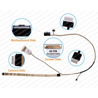 Display Cable For Dell Latitude E6520, E6530, PAL60, P19F, 0JM6J2,  JM6J2, QALA0, 0C4K5X, DC02001TN00, DC02001IB00, DC02C002W00 LCD LED LVDS Flex Video Screen Cable