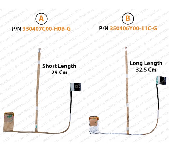 Display Cable For HP COMPAQ CQ57, CQ43, 430, 431, 435, 436, 630, 350407C00-HOB, 350407C00-H0B-G, 350406U00-600-G, 350406Y00-11C-G, 350406W00-09M-G LCD LED LVDS Flex Video Screen Cable