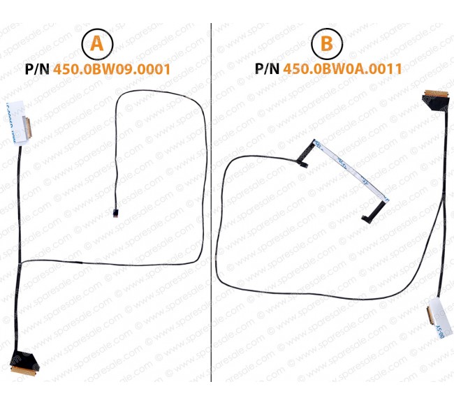 Display Cable HP Pavilion X360 15-BR, 15-BR077NR, 15-BR005TX, 450.0BW09.0001, 450.0BW09.0011, 450.0BW0A.0001, 450.0BW0A.0011 LCD LED LVDS Flex Video Screen Cable
