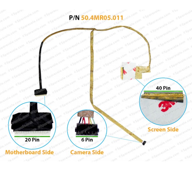 Display Cable For Sony Vaio SVE17 SVE171 SVE171A SVE171B1 Z70 50.4MR05.011 50.4MR05.001 LCD LED LVDS Flex Video Screen Cable 