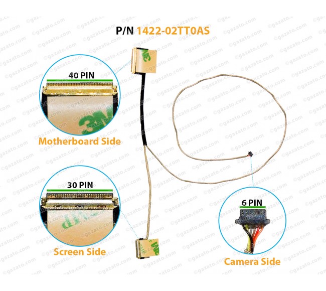 Display Cable For ASUS X507, X507U, X507M, X507UA, X507UB, Y5000U, 1422-02TT0AS LCD LED LVDS Flex Video Screen Cable