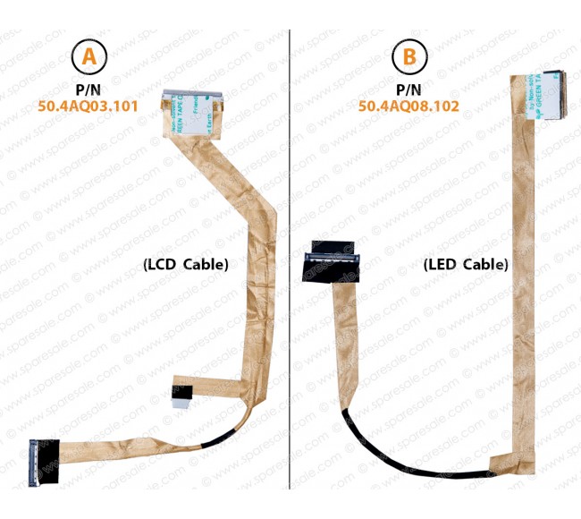 Display Cable For Dell Inspiron 1545, 1546, PP41L, 0R267J, 0U227F, 50.4AQ03.001, 50.4AQ03.101, 50.4AQ08.102, 50.4AQ08.002, 50.4AQ03.201, 50.4AQ08.301, 50.4AQ08.101 LCD LED LVDS Flex Video Screen Cable