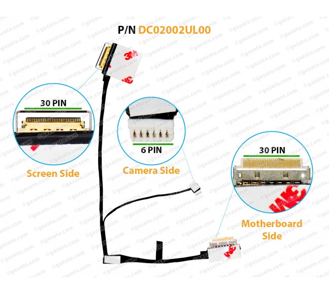 Display Cable For HP Pavilion 14-BF, 14BF, DC02002UL00, 934967-001, 934978-001, DCM40 LCD LED LVDS Flex Video Screen Cable