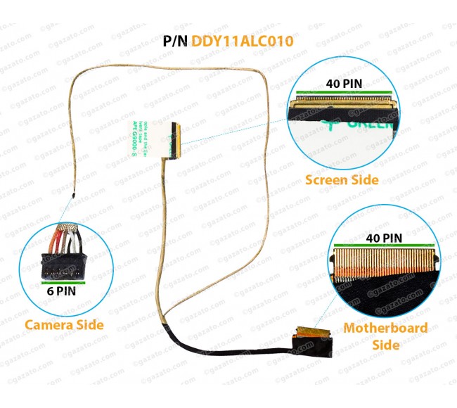 Display Cable For HP Pavilion 14-V, 14V, 14-V014TX, 14-V000, DDY11ALC010, DDY11ALC030, 763566-001 LCD LED LVDS Flex Video Screen Cable ( Touch Cable )