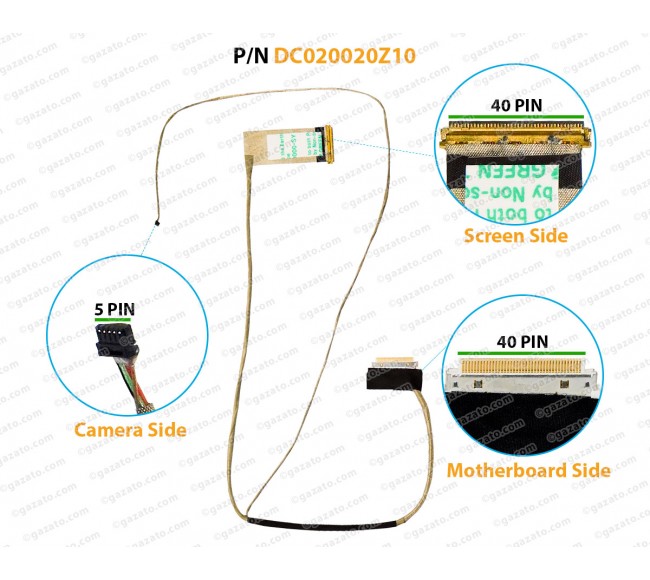 Display Cable For Acer Aspire E15, E-15, ES1-511, ES1-511G Gateway NE511 DC020020Z10 Z5W1M LCD LED LVDS Flex Video Screen Cable