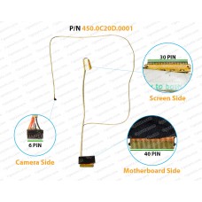 Display Cable For Hp Pavilion X360 14M, 14-BA, 14BA,14M-B, 14M-BA, 450.0C20D.0001, 450.0C20D.0011, 924277-001 LCD LED LVDS Flex Video Screen Cable