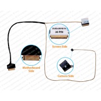 Display Cable For Lenovo IdeaPad 110-14IBR, DC02C009B00, DC02C009B10, L80T6, 5C10L45753 LCD LED LVDS Flex Video Screen Cable ( 30 Pin Screen Side )