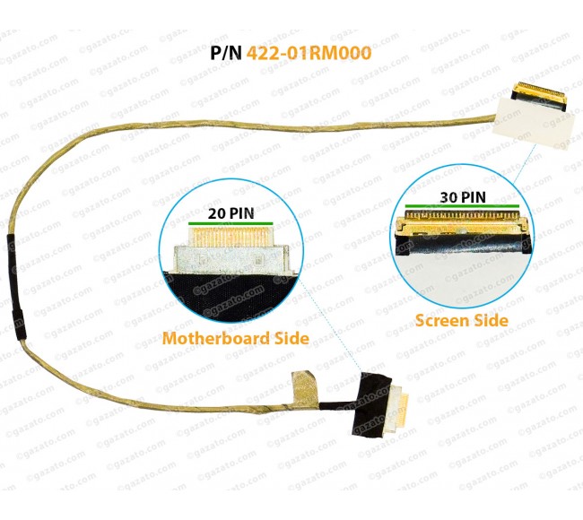 Display Cable For Toshiba Satellite C40-B, C45-B, L40, L40D, L40D-B, L40D-A, L45D-B, 1422-01RM000, CASU-1A, LCD LED LVDS Flex Video Screen Cable ( 30-Pin )