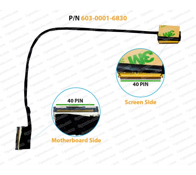 Display Cable For Sony Vaio VPCCA, VPCCB, VPC-CB, VPC-CA, VPC-CA17, VPCCA17EC, VPCCA-17EC, PCG-61712T, VPCCA-112T, 603-0001-6830 CA27, V050 LCD LED LVDS Flex Video Screen Cable