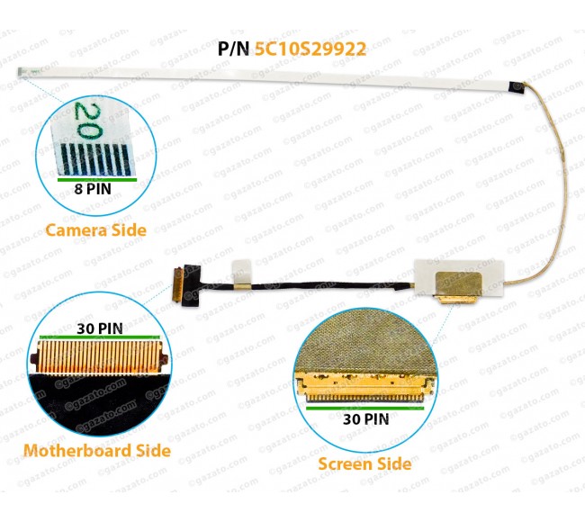 Display Cable For Lenovo Ideapad S540-15IML, S540-15IWL, HQ21310286000, NB8606 NB8608, 5C10S29922 LCD LED LVDS Flex Video Screen Cable