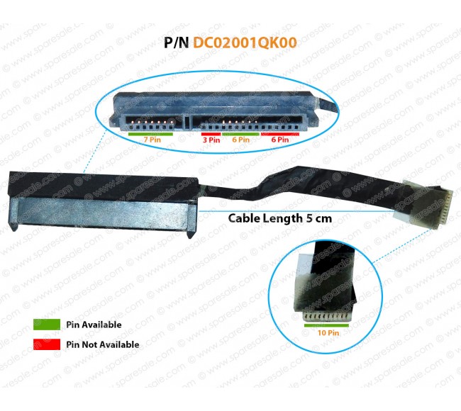Hdd Cable For Hp Envy 14-K, M6-K, DC02001QK00 VPU11 VGU10 SATA Hard Drive Connector ( Length 10.5 Cm )