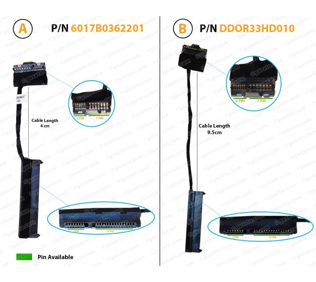Hdd Cable For HP PAVILION G4-2000, G6-2000 Series G7-2000, 14-F, 14-E, 15-E, 17-E, 14-B031US, 14-F, DD0R33HD010, 6017B0362201 SATA Hard Drive Connector
