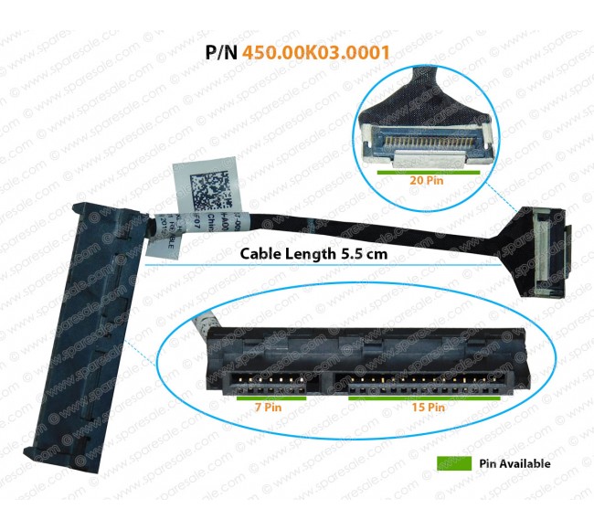 HDD Cable For Dell Inspiron 11-3000, 11-3147, 11-3148, 11-3152, 11-3158, 11-3157, 11-3153 SATA Hard Drive Connector