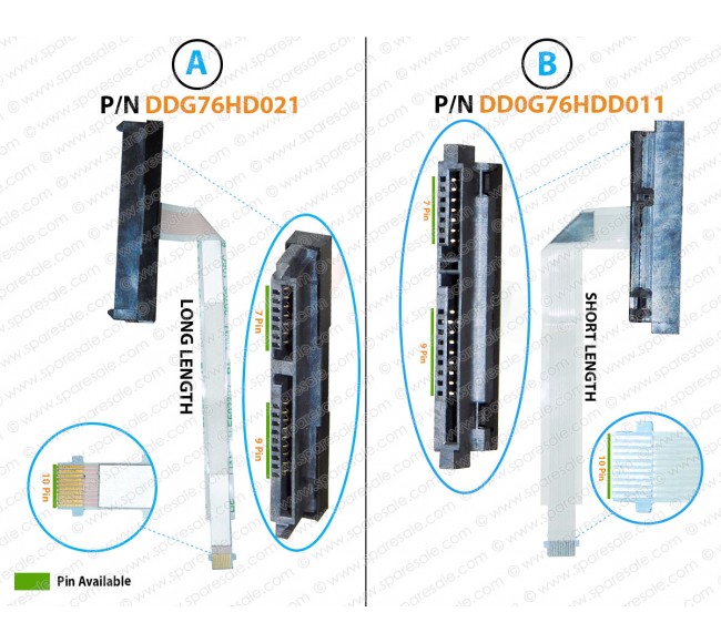 HDD Cable For HP Pavilion 15-CC, 15-AN, 15-BC, 15-AX, 15-CB, 15-C, 15-CK, 15-CD, 15T-CB, DD0G76HDD011, DD0G76HD001, DDG76HD021, DD0G74HD001, DD0G75HD021, 926848-001, 926844-001, DD0G74HD021 SATA Hard Drive Connector