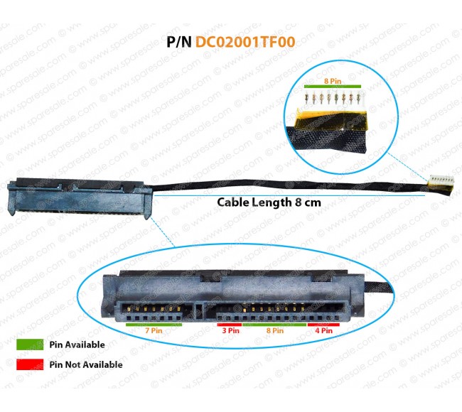 HDD Cable For Toshiba Satellite E55, E45T-A, E55-A, E45T, E45T-A4100, A4200, M50-A Series DC02001TF00 SATA Hard Drive Connector