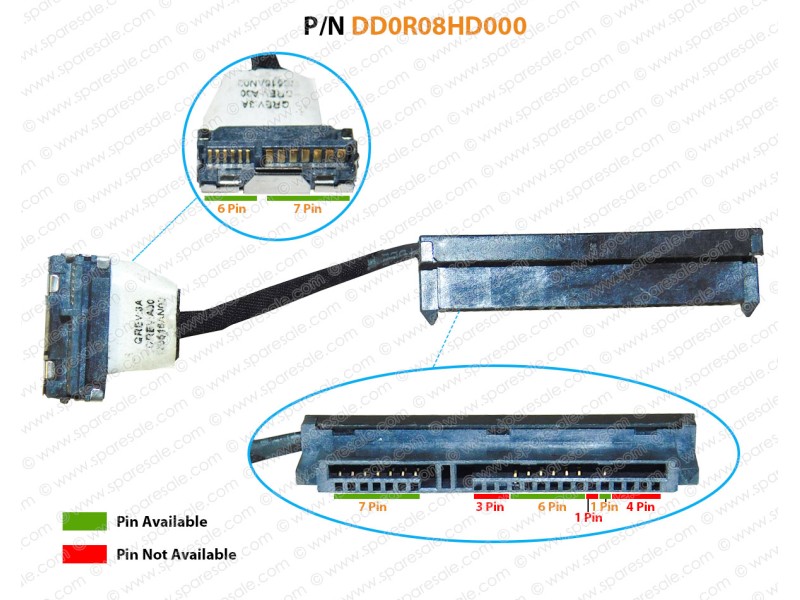 HDD Cable For Dell Inspiron 14R-5420, 5420SE, 7420, Vostro 3460 DD0R08HD000  SATA Hard Drive Connector| India | Sparesale