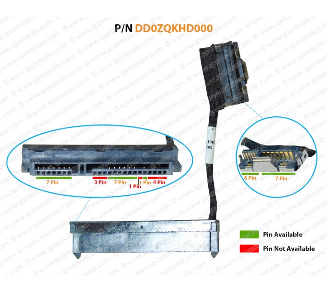 HDD Cable For Acer Aspire V5-472, V5-473, V5-472P, V5-573P, V7-482P, V5-472G, V5-573G, V5-472PG, V5-473G, V5-473P DD0ZQKHD000, 50.MAPN7.004 SATA Hard Drive Connector