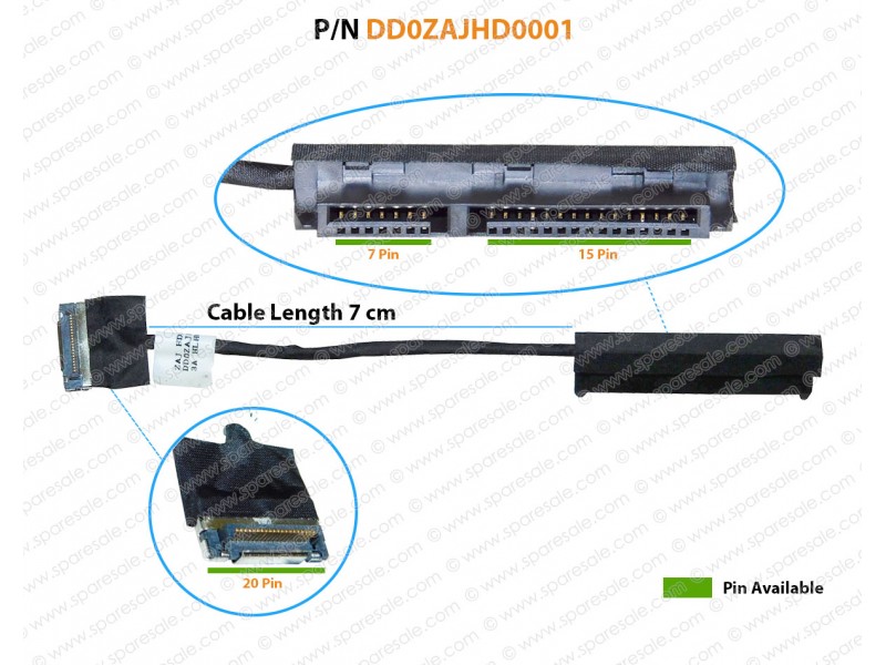 Deal4GO Câble pour Disque Dur SATA pour Acer Aspire 3 A314 A315 A314-32-C00A DD0ZAJHD001 