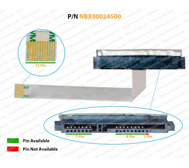 HDD Cable For HP Pavilion X360 11-AB, 11AB, 11-AA, 11AA, 15-BP, CIU10, NBX00024500 SATA Hard Drive Connector