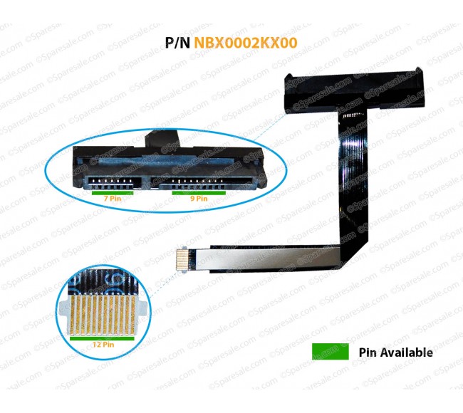 HDD Cable For Dell Inspiron 15-5593, 15-5594, NBX0002KX00, FDI55, 0DXKT3, DXKT3 SATA Hard Drive Connector