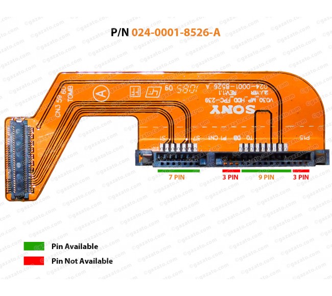 HDD Cable For SONY VAIO PCG-41217T, PCG-41217L, VPCSA, VPCSB, VPCSC, VPCSE, VPCSD, VPCSD27EC, FPC-239, 024-0001-8526-A SATA Hard Drive Connector