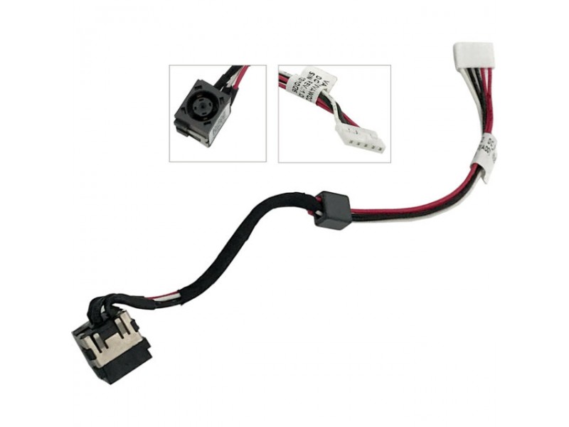 Power Jack Harness Port Connector Socket with Wire Cable DC-in Jack for Dell Inspiron 17R-5721 15R-5521 15R-3521 17-3721 DC30100MB00 DC30100M800 1K31Y 01K31Y