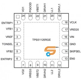 TPS51125 51125 Step-Down Controller With 5-V And 3.3-V IC